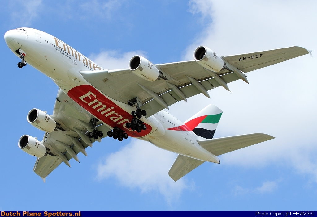 A6-EDF Airbus A380-800 Emirates by EHAM36L