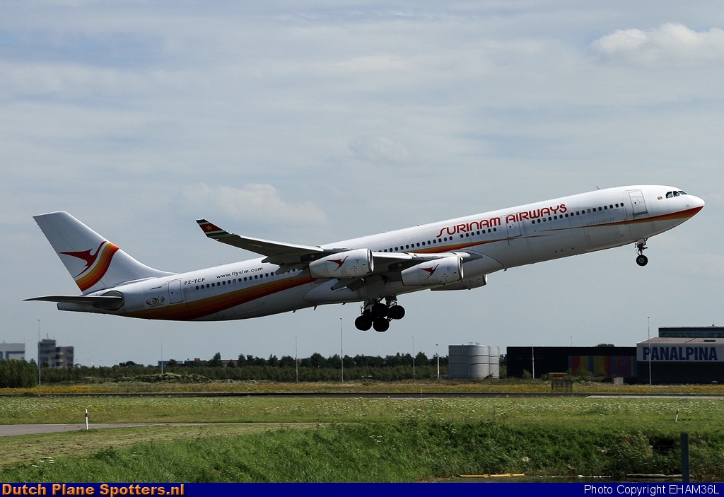 PZ-TCP Airbus A340-300 Surinam Airways by EHAM36L