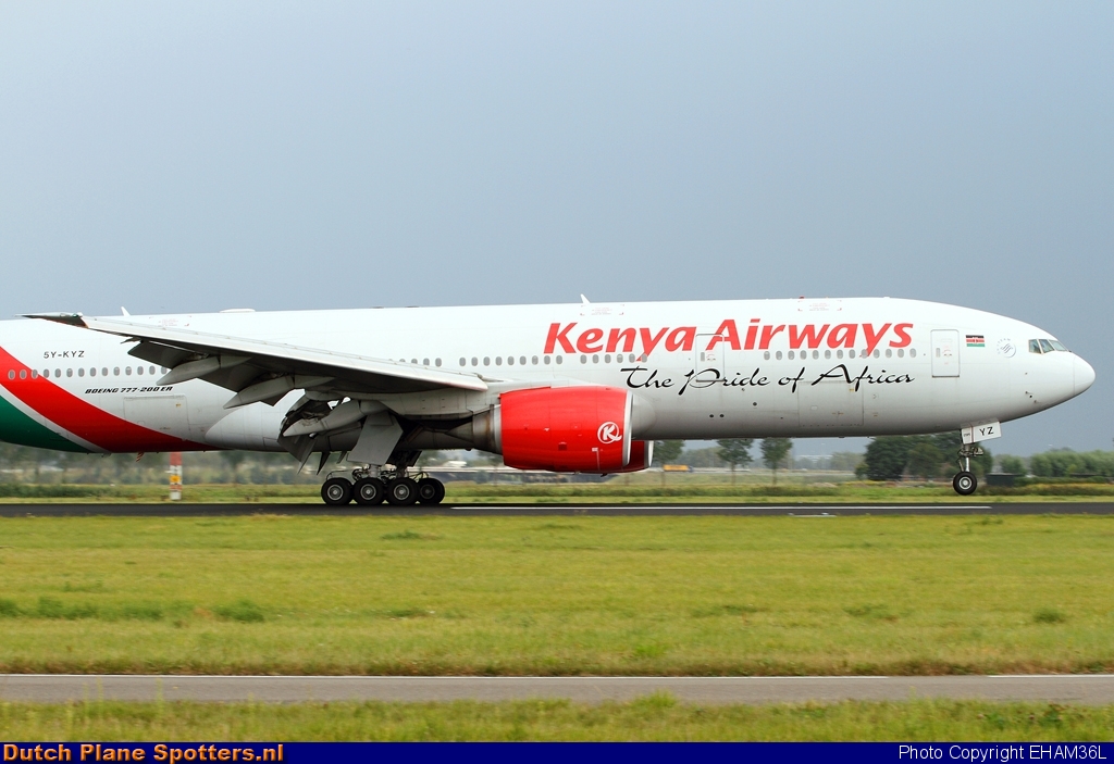 5Y-KYZ Boeing 777-200 Kenya Airways by EHAM36L