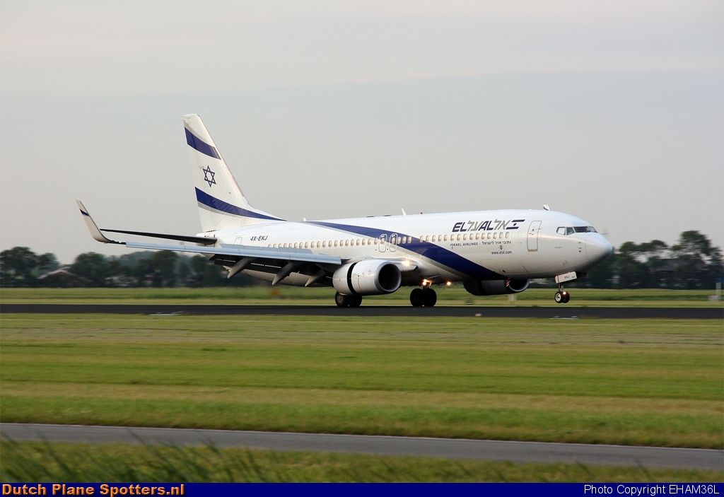 4X-EKJ Boeing 737-800 El Al Israel Airlines by EHAM36L