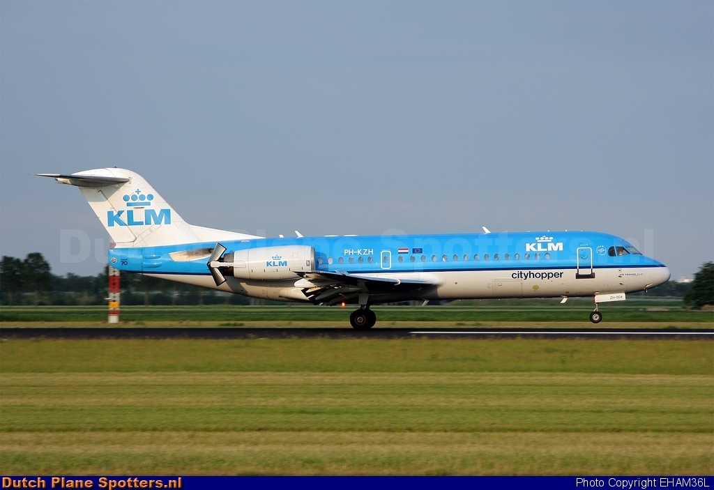 PH-KZH Fokker 70 KLM Cityhopper by EHAM36L
