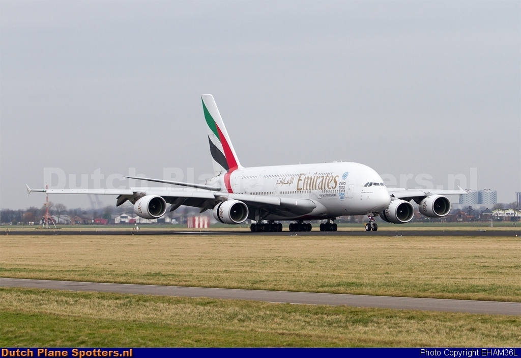 A6-EEE Airbus A380-800 Emirates by EHAM36L