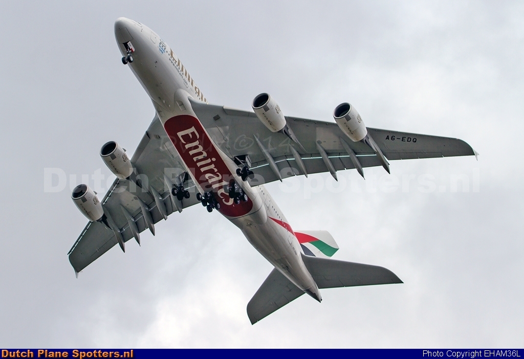 A6-EDQ Airbus A380-800 Emirates by EHAM36L