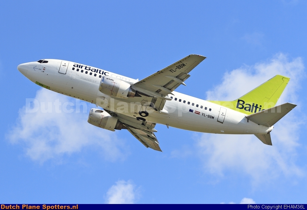 YL-BBM Boeing 737-500 Air Baltic by EHAM36L
