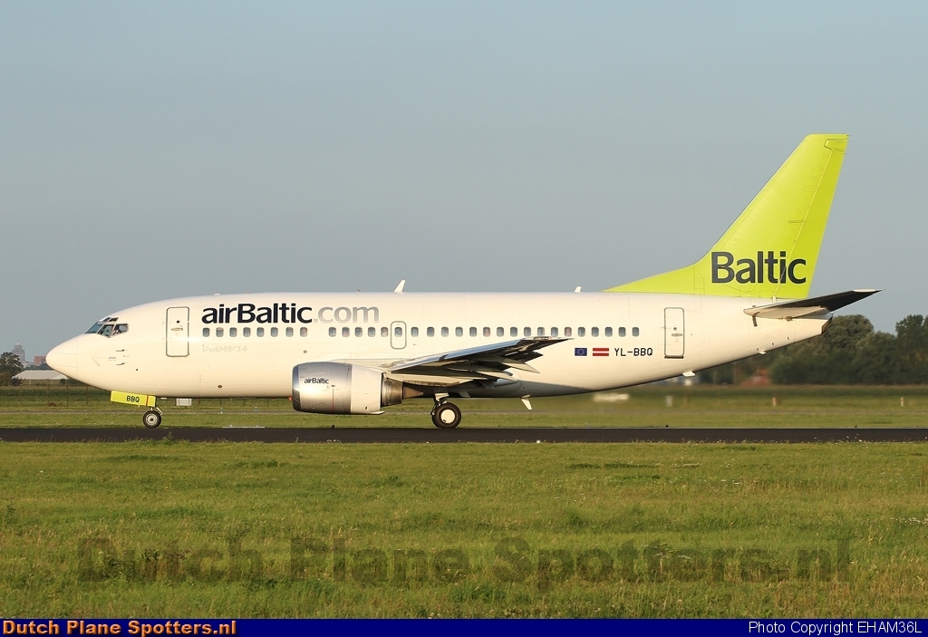 YL-BBQ Boeing 737-500 Air Baltic by EHAM36L