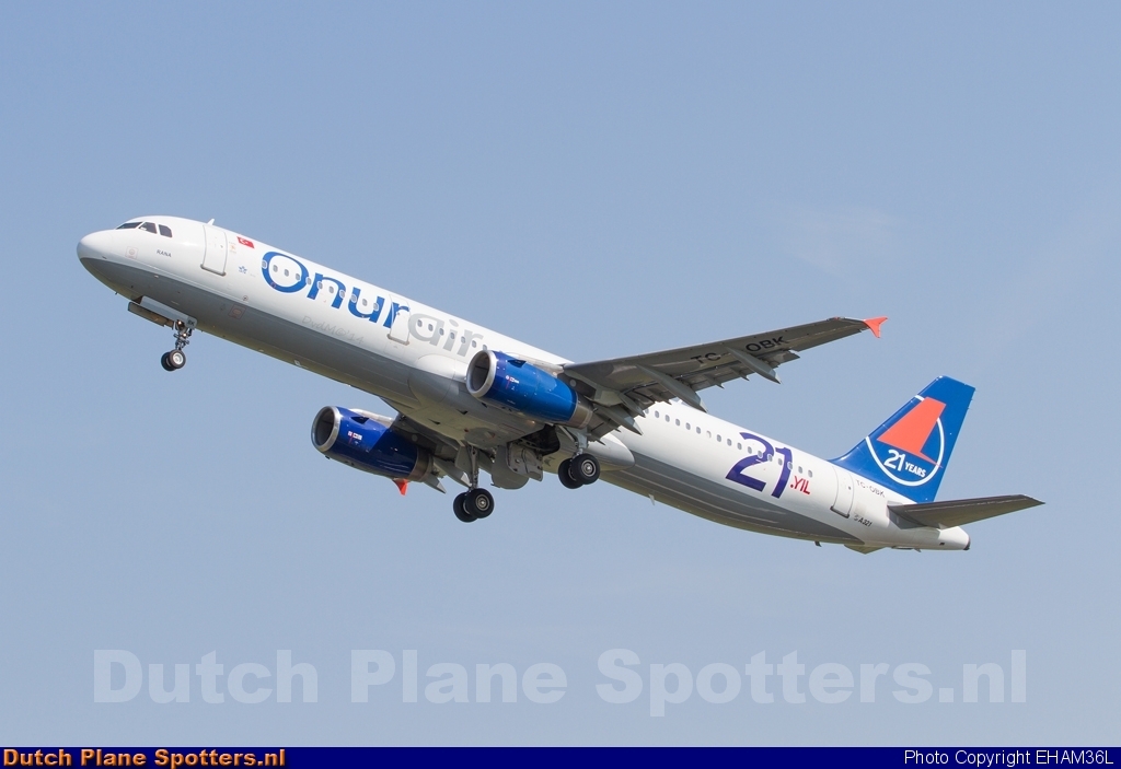 TC-OBK Airbus A321 Onur Air by EHAM36L