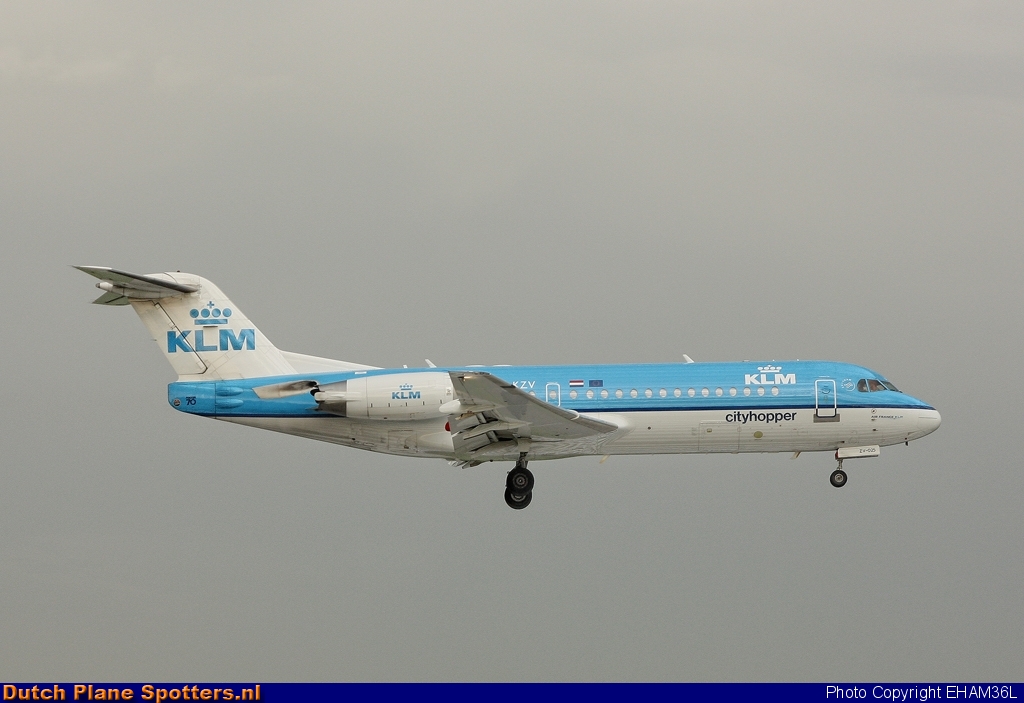 PH-KZV Fokker 70 KLM Cityhopper by EHAM36L