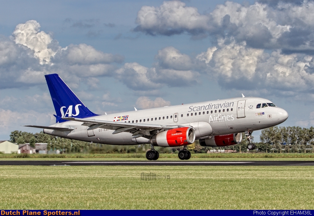 OY-KBP Airbus A319 SAS Scandinavian Airlines by EHAM36L