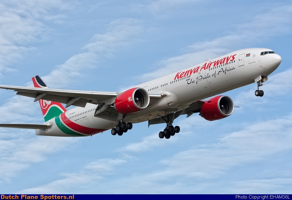 5Y-KZY Boeing 777-300 Kenya Airways by EHAM36L