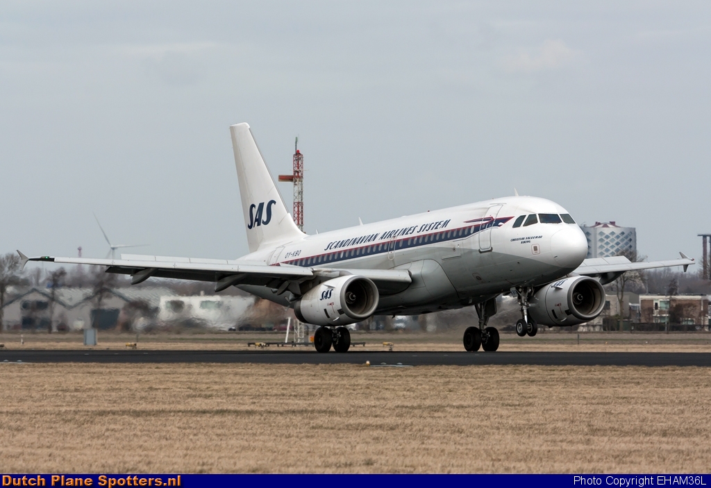 OY-KBO Airbus A319 SAS Scandinavian Airlines by EHAM36L