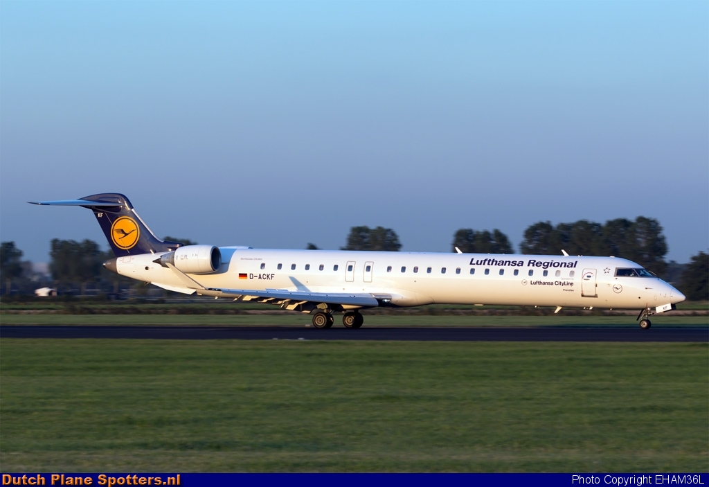 D-ACKF Bombardier Canadair CRJ900 CityLine (Lufthansa Regional) by EHAM36L