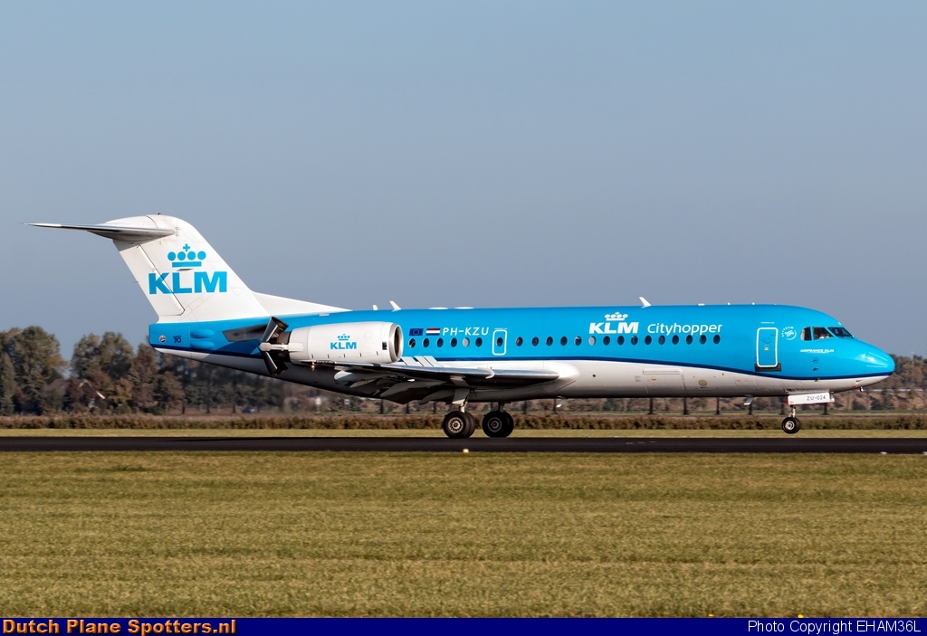 PH-KZU Fokker 70 KLM Cityhopper by EHAM36L