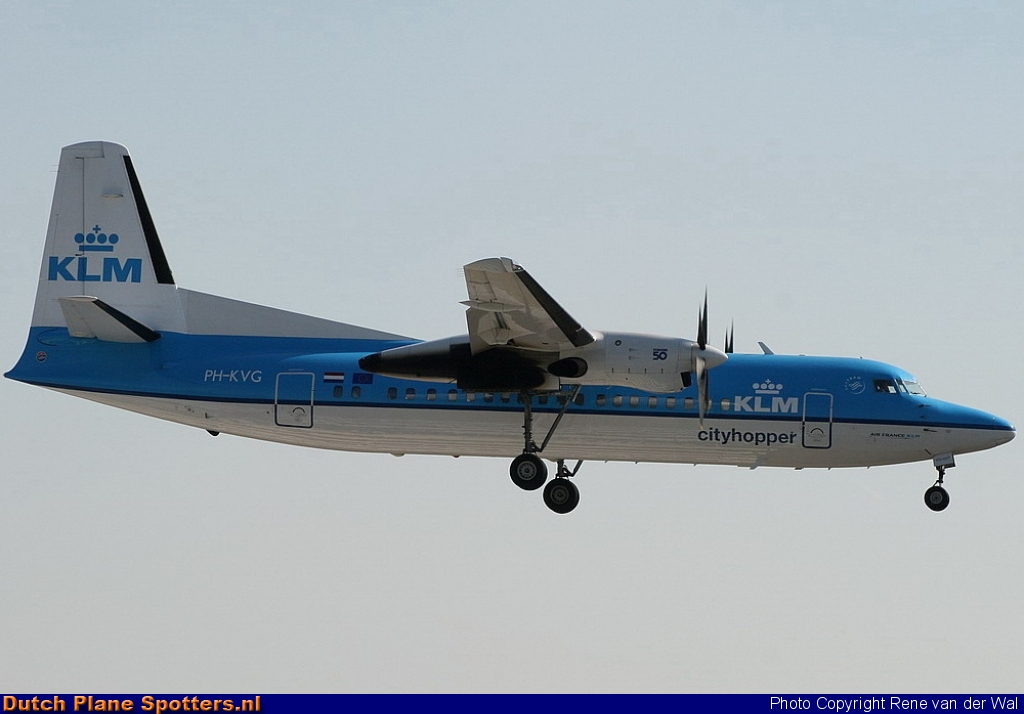 PH-KVG Fokker 50 KLM Cityhopper by Rene van der Wal