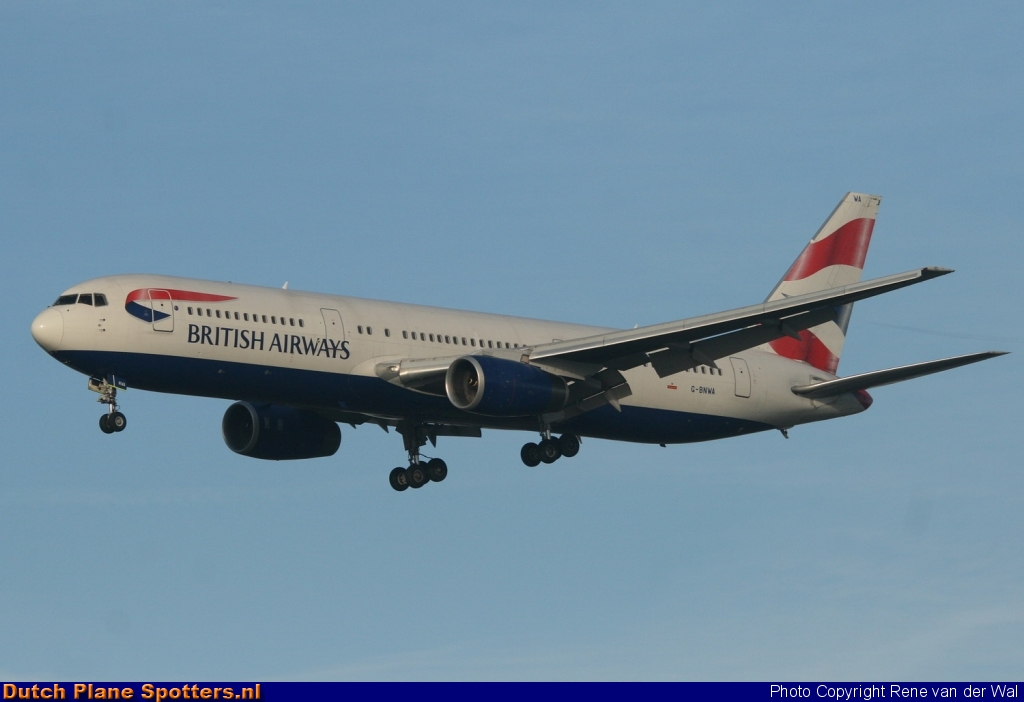 G-BNWA Boeing 767-300 British Airways by Rene van der Wal