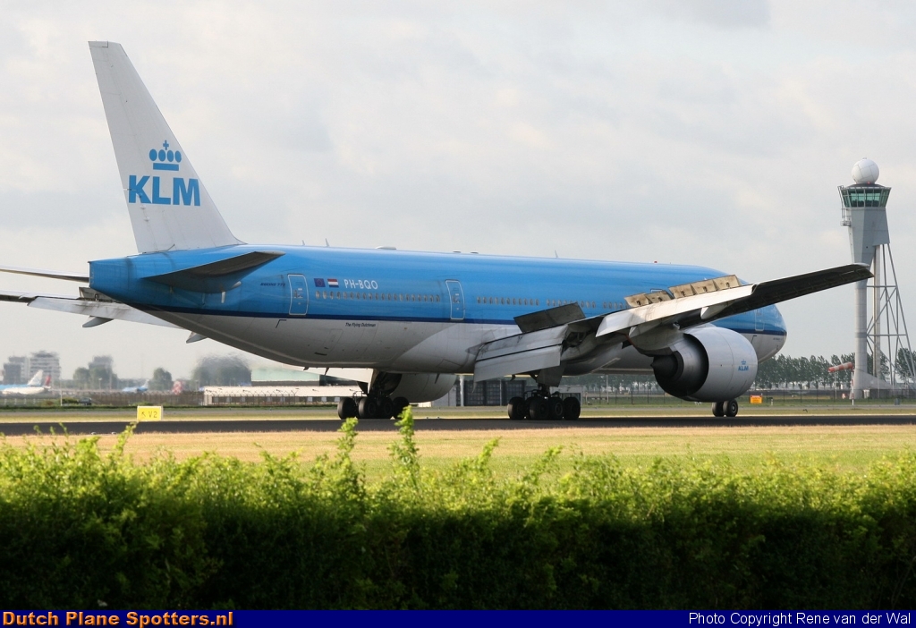 PH-BQO Boeing 777-200 KLM Royal Dutch Airlines by Rene van der Wal