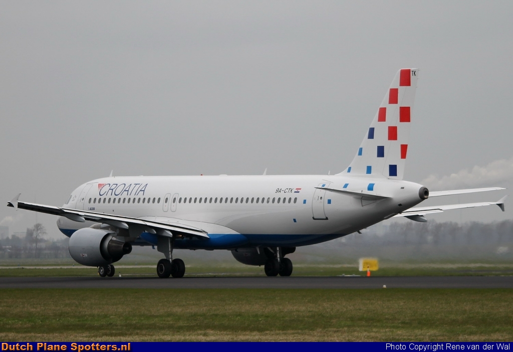 9A-CTK Airbus A320 Croatia Airlines by Rene van der Wal