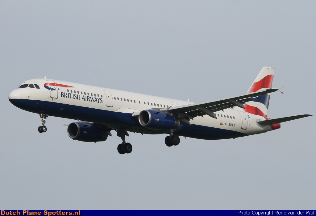 G-EUXD Airbus A321 British Airways by Rene van der Wal