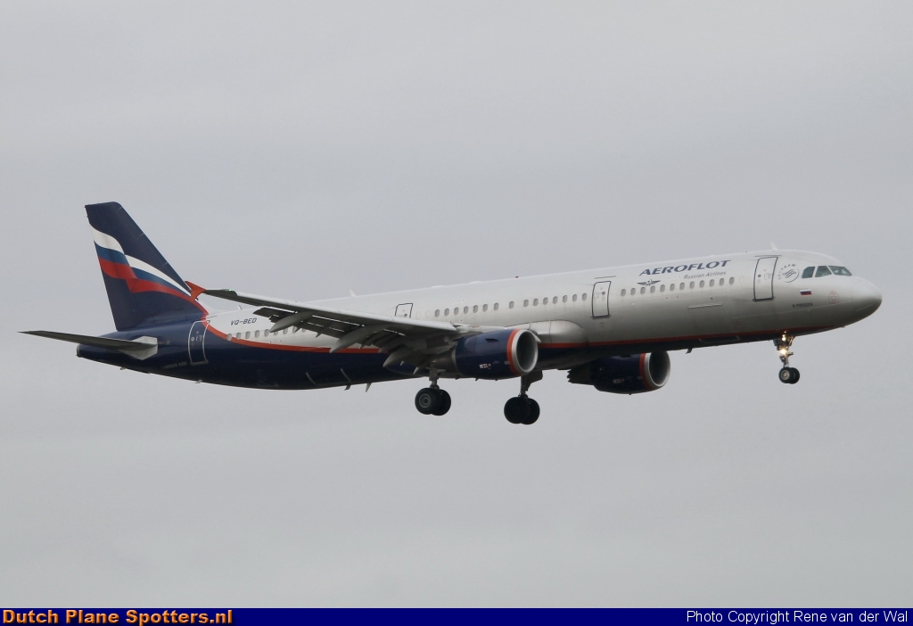 VQ-BED Airbus A321 Aeroflot - Russian Airlines by Rene van der Wal