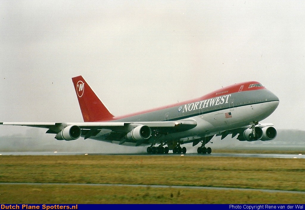 N612US Boeing 747-200 Northwest Airlines by Rene van der Wal