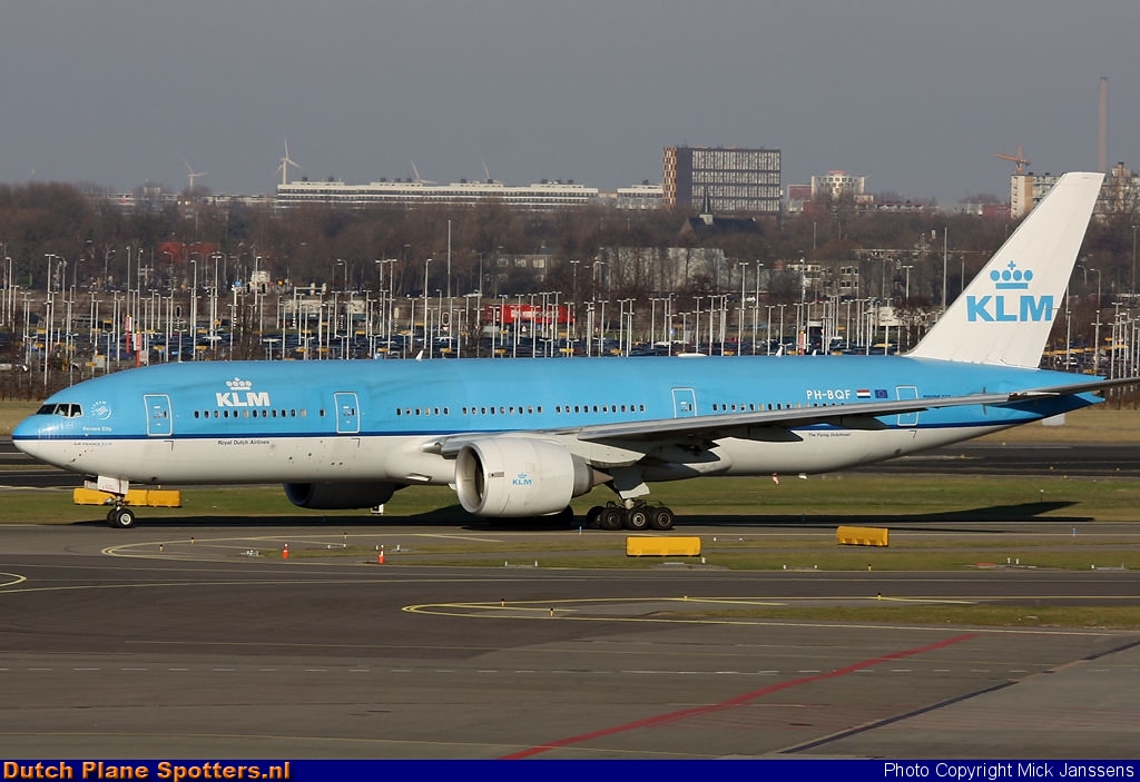 PH-BQF Boeing 777-200 KLM Royal Dutch Airlines by Mick Janssens