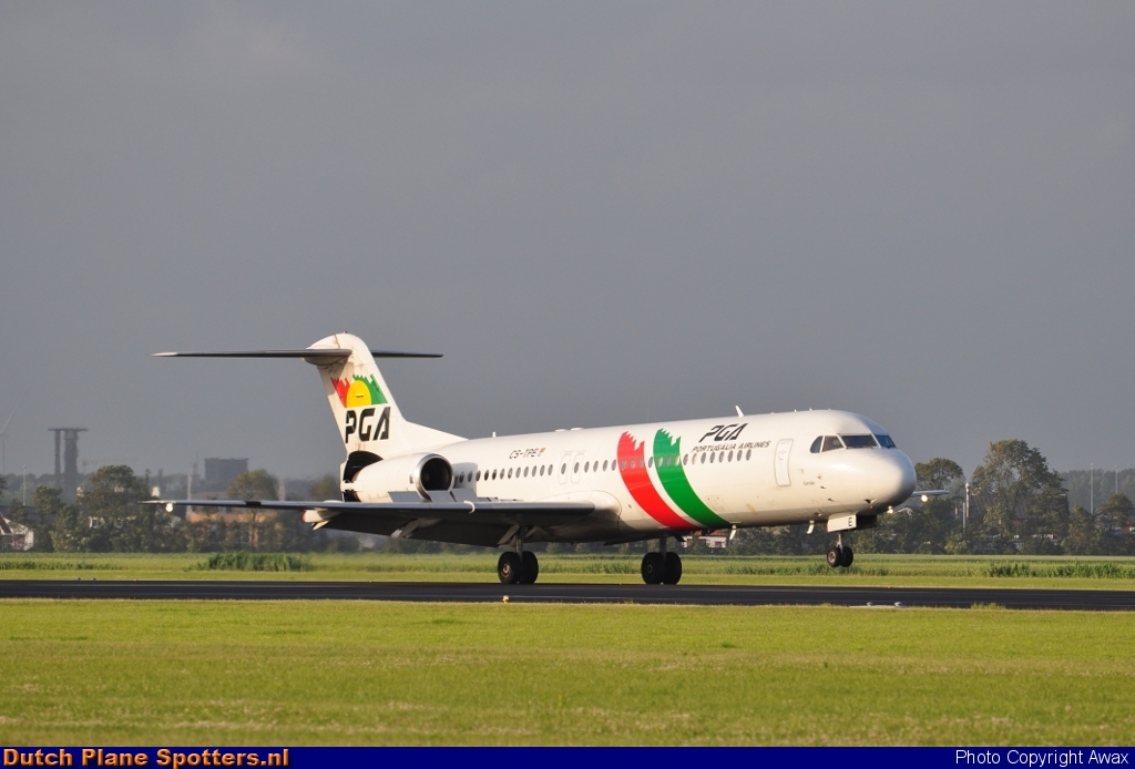 CS-TPE Fokker 100 PGA Portugalia Airlines by Awax