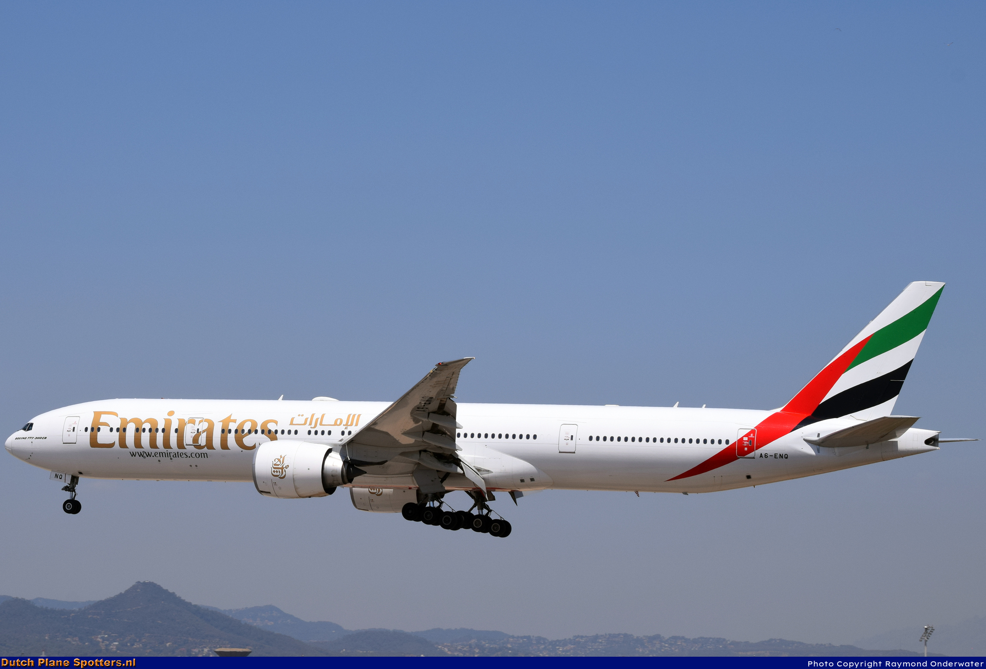 A6-ENQ Boeing 777-300 Emirates by Raymond Onderwater
