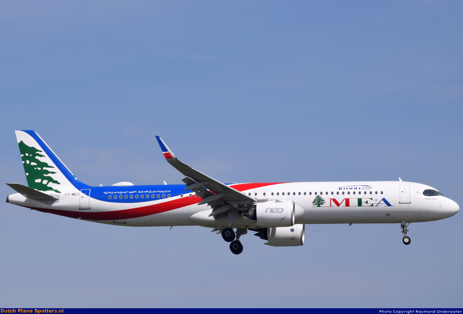 T7-ME3 Airbus A321neo Middle East Airlines (MEA) by Raymond Onderwater