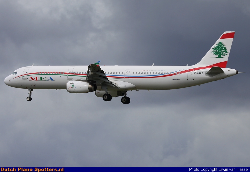 F-ORME Airbus A321 Middle East Airlines (MEA) by Erwin van Hassel