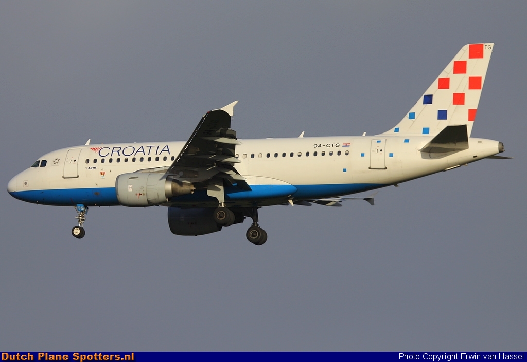 9A-CTG Airbus A319 Croatia Airlines by Erwin van Hassel