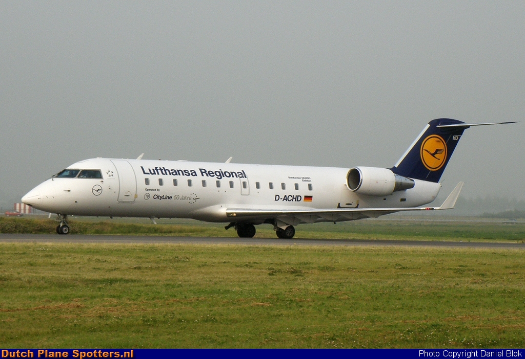 D-ACHD Bombardier Canadair CRJ200 CityLine (Lufthansa Regional) by Daniel Blok