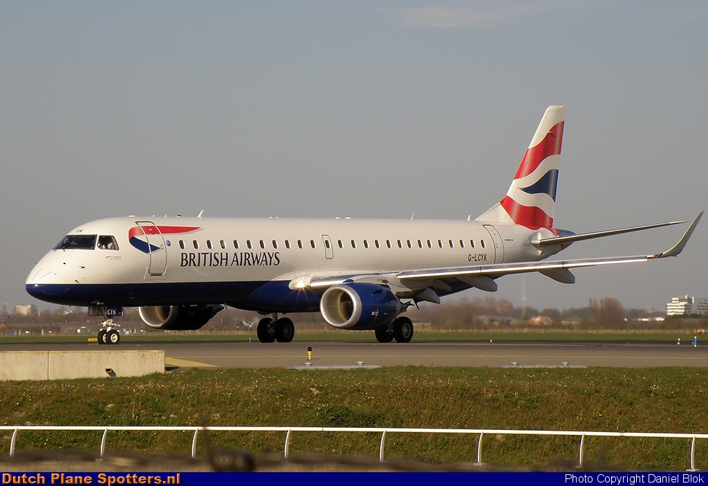 G-LCYK Embraer 190 BA CityFlyer (British Airways) by Daniel Blok