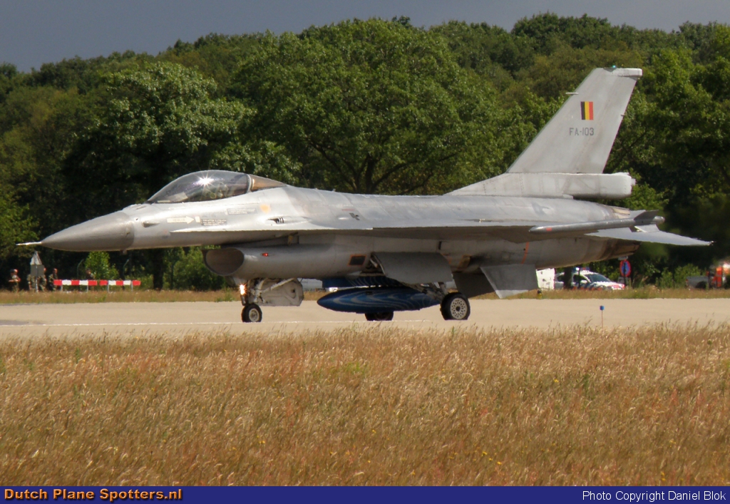 FA-103 General Dynamics F-16 Fighting Falcon MIL - Belgium Air Force by Daniel Blok