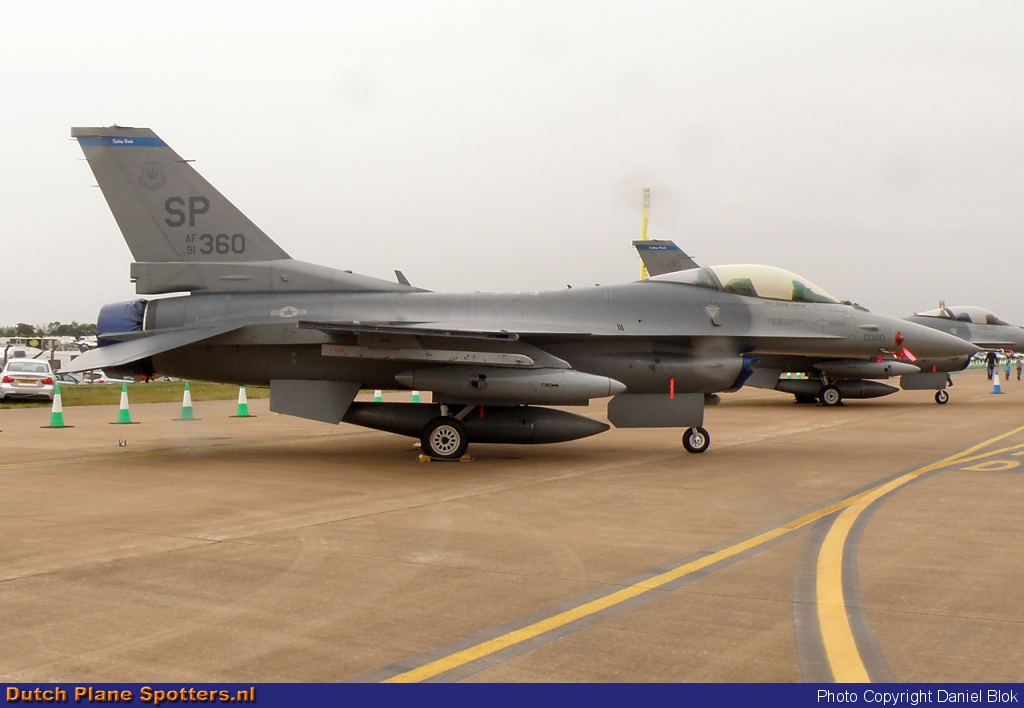 91-0360 General Dynamics F-16 Fighting Falcon MIL - US Air Force by Daniel Blok