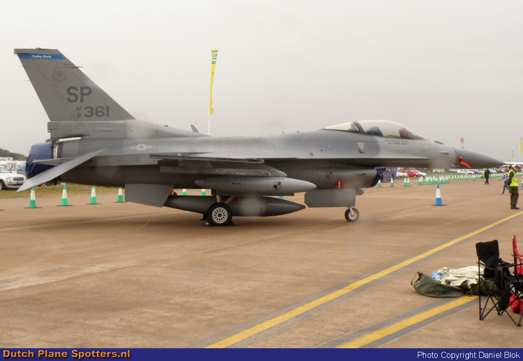 91-0361 General Dynamics F-16 Fighting Falcon MIL - US Air Force by Daniel Blok