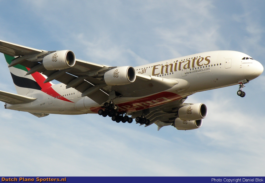 A6-EDF Airbus A380-800 Emirates by Daniel Blok
