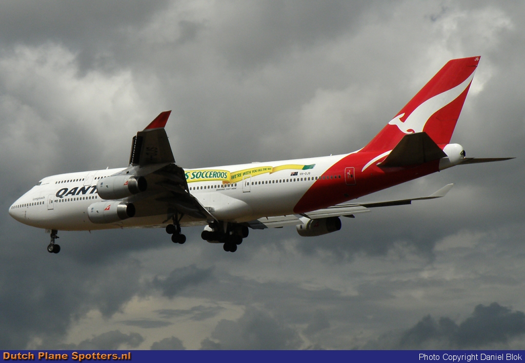 VH-OJS Boeing 747-400 Qantas by Daniel Blok