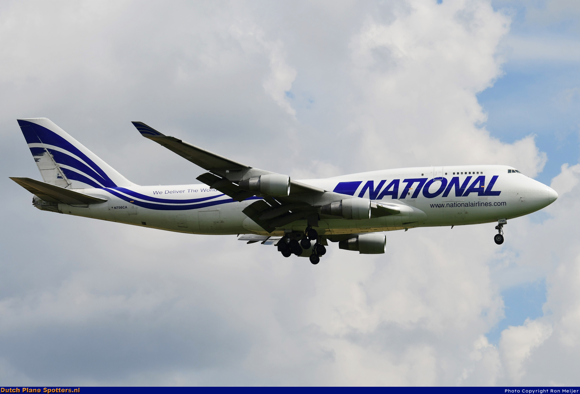 N756CA Boeing 747-400 National Airlines by Ron Meijer