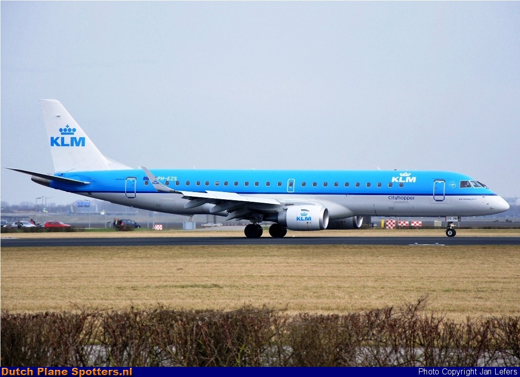 PH-EZS Embraer 190 KLM Cityhopper by Jan Lefers