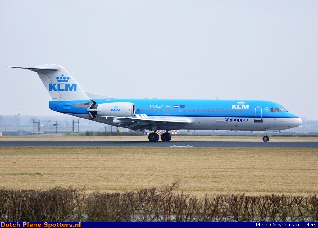 PH-KZP Fokker 70 KLM Cityhopper by Jan Lefers