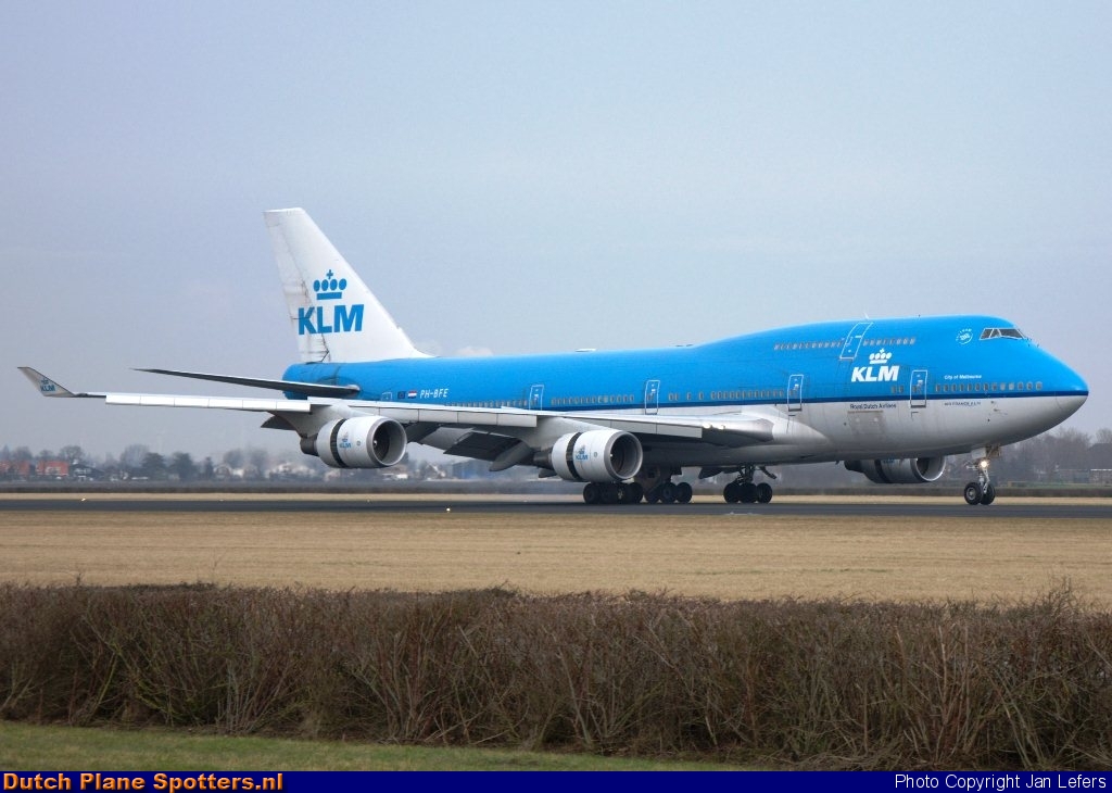 PH-BFE Boeing 747-400 KLM Royal Dutch Airlines by Jan Lefers