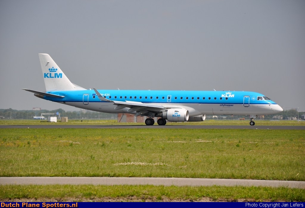PH-EZC Embraer 190 KLM Cityhopper by Jan Lefers
