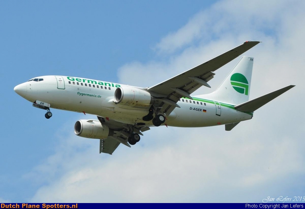 D-AGER Boeing 737-700 Germania by Jan Lefers