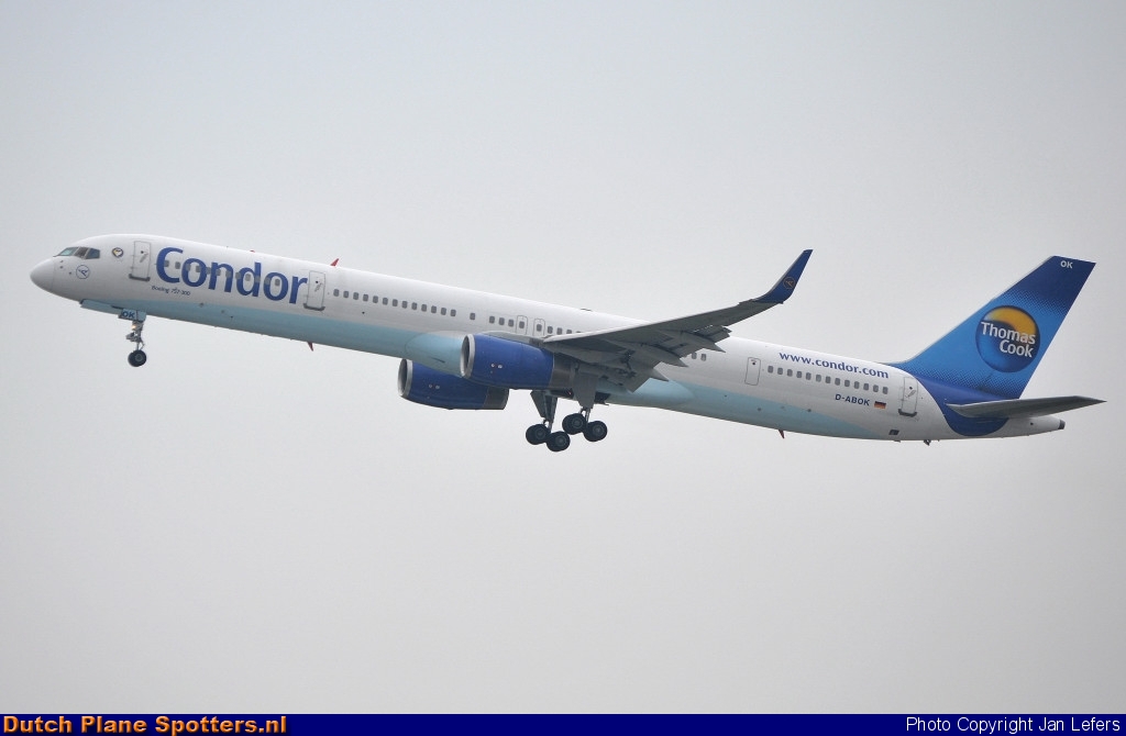 D-ABOK Boeing 757-300 Condor (Thomas Cook) by Jan Lefers
