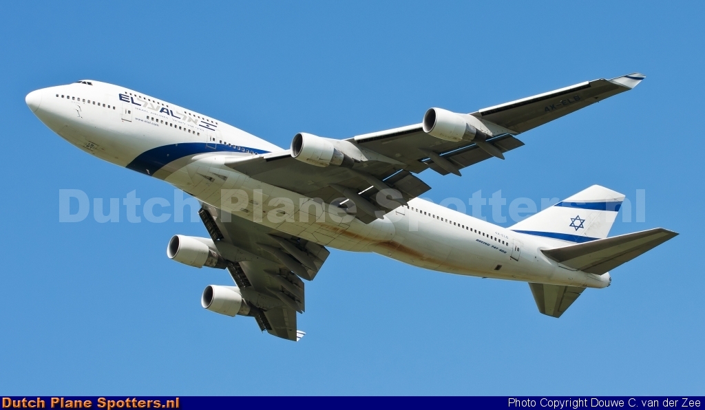 4X-ELB Boeing 747-400 El Al Israel Airlines by Douwe C. van der Zee