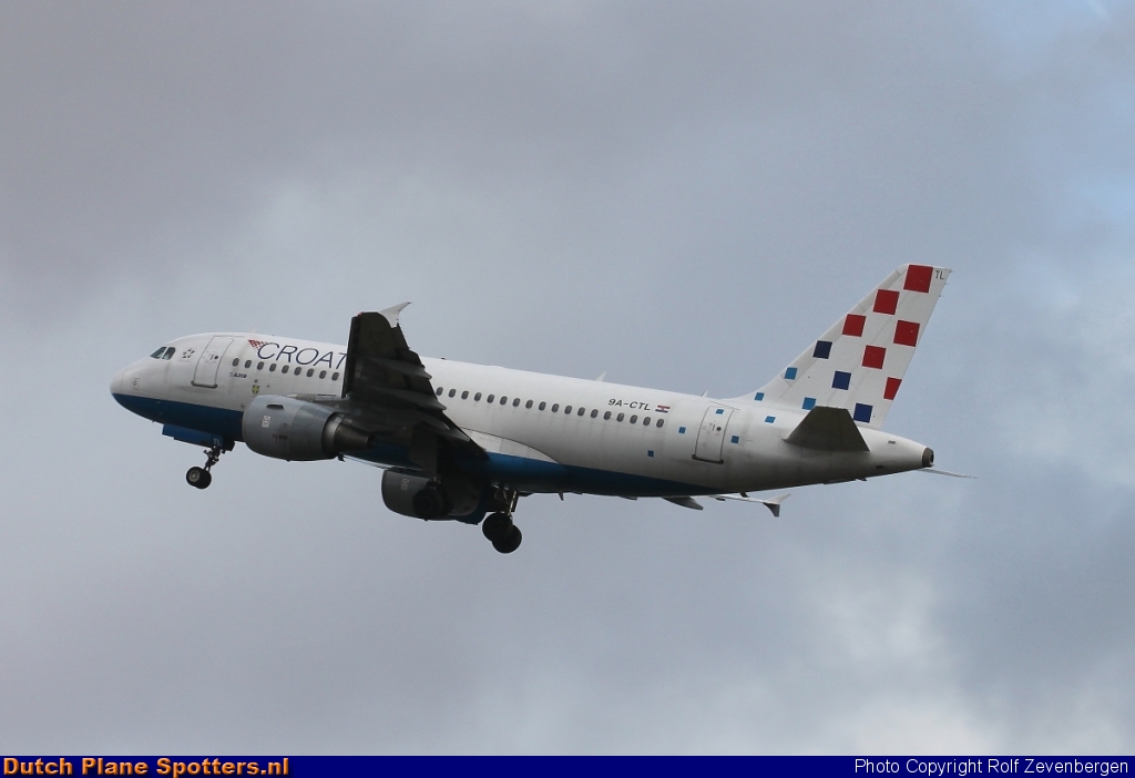 9A-CTL Airbus A319 Croatia Airlines by Rolf Zevenbergen
