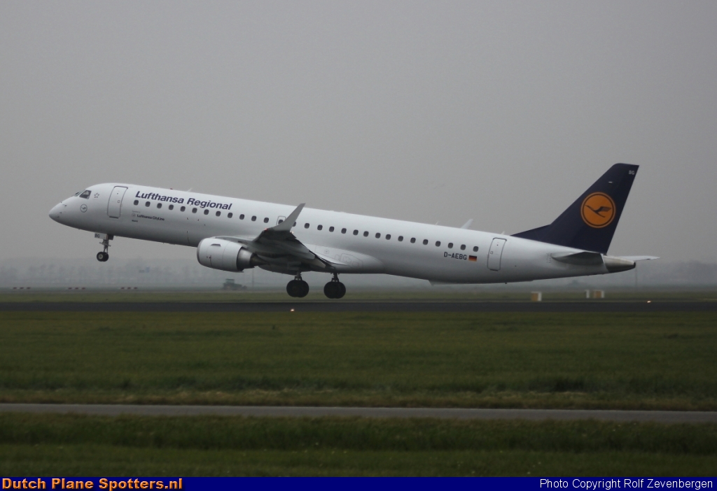D-AEBG Embraer 195 CityLine (Lufthansa Regional) by Rolf Zevenbergen