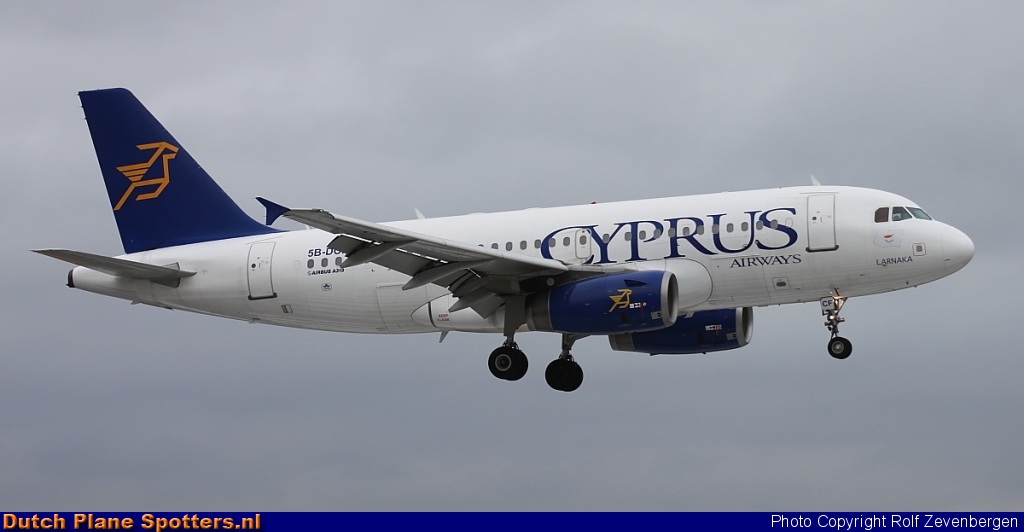5B-DCF Airbus A319 Cyprus Airways by Rolf Zevenbergen