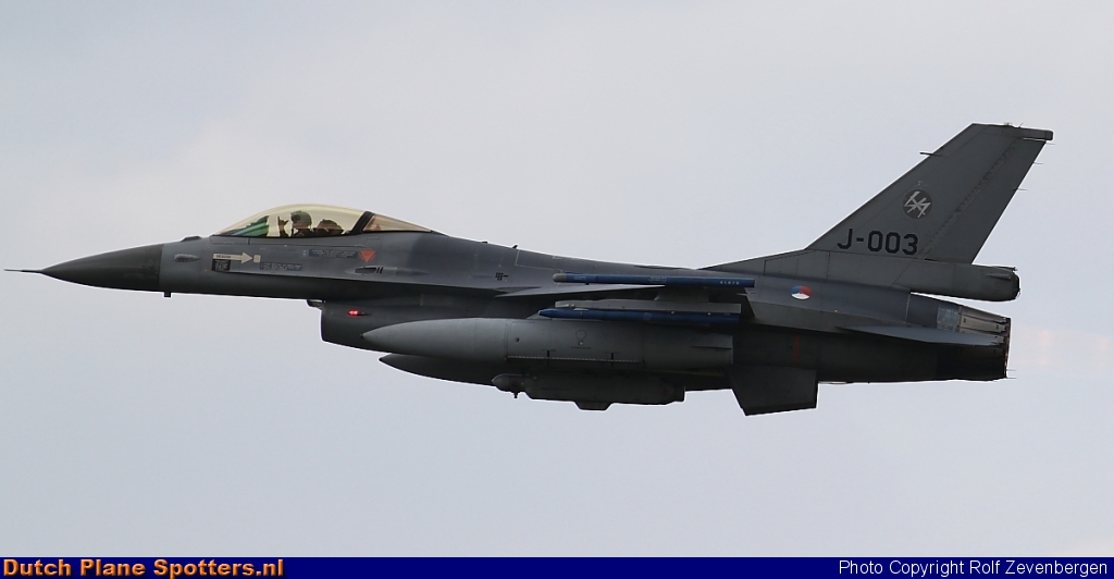 J-003 General Dynamics F-16 Fighting Falcon MIL - Dutch Royal Air Force by Rolf Zevenbergen