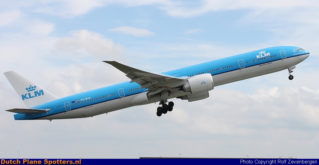 PH-BVK Boeing 777-300 KLM Royal Dutch Airlines by Rolf Zevenbergen