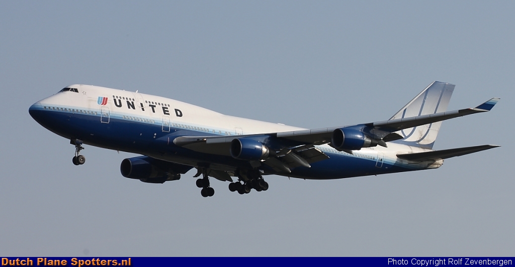N178UA Boeing 747-400 United Airlines by Rolf Zevenbergen